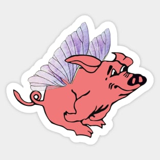 Pigs will fly funny cute Sticker